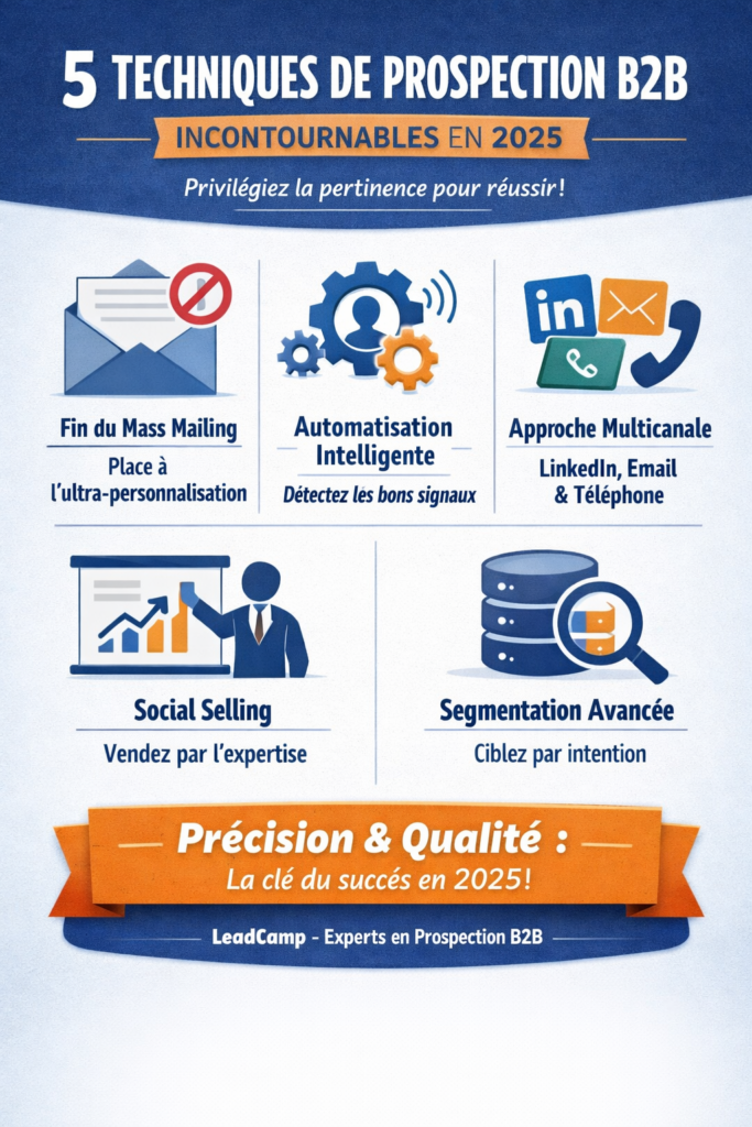 5 techniques de prospection B2B incontournables en 2025