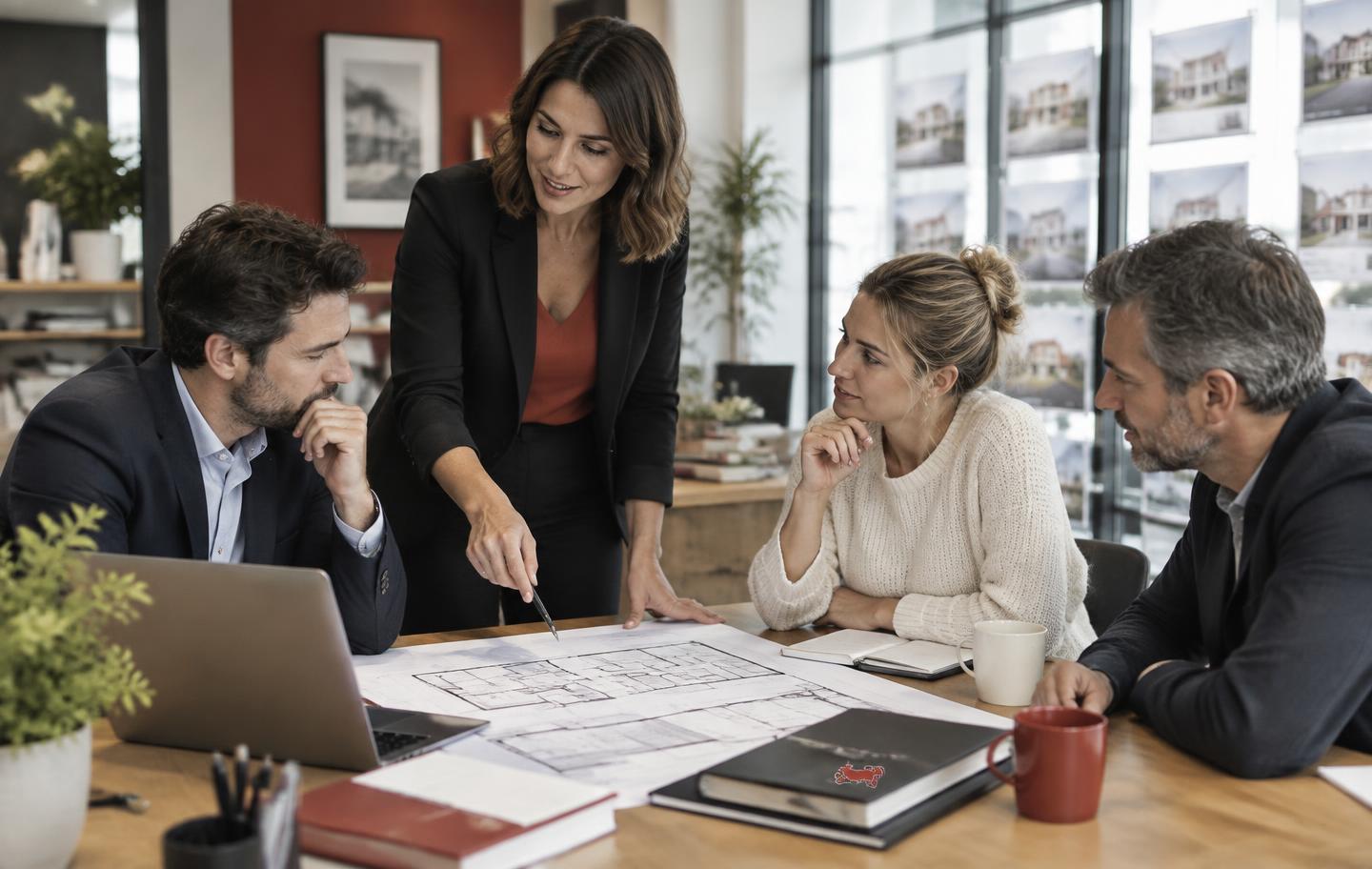 Professionnels de l'immobilier réunis pendant une session de formation